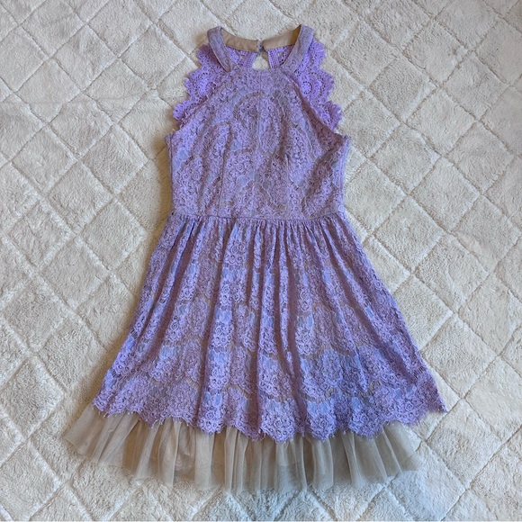 Francesca's Collection | Eloise Lace open back dress Lavender | Size Small - Picture 3 of 12